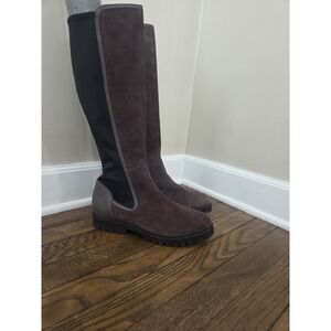 Donald Pliner Knee High Erwincs Suede Boots Womens 8.5m  Brown‎ Mocha